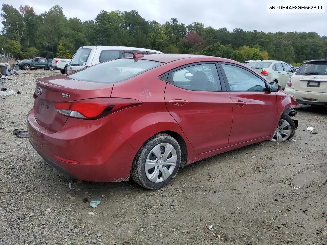 2016 Hyundai Elantra Se VIN: 5NPDH4AE8GH662899 Lot: 71820394