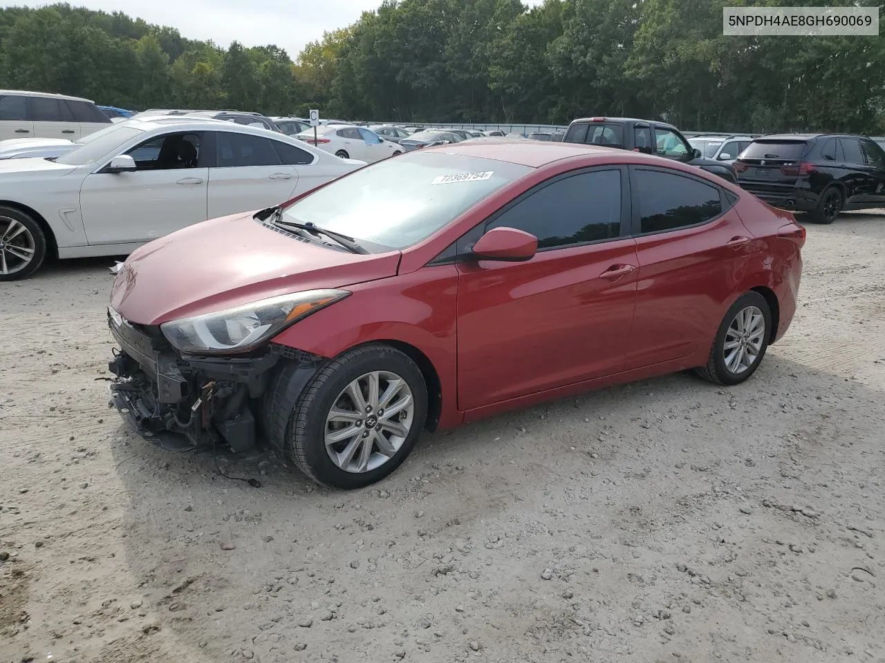 2016 Hyundai Elantra Se VIN: 5NPDH4AE8GH690069 Lot: 72369754