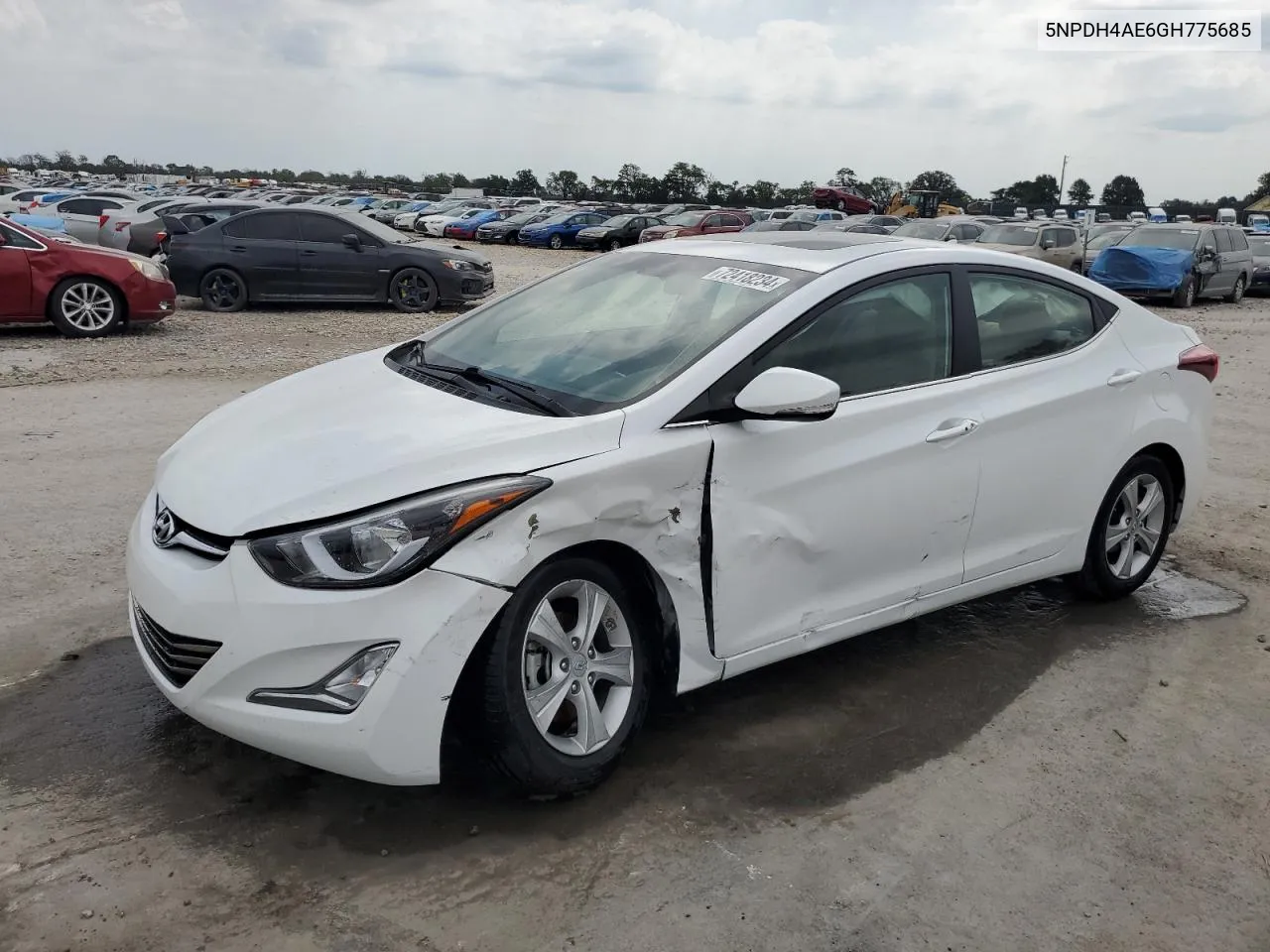 2016 Hyundai Elantra Se VIN: 5NPDH4AE6GH775685 Lot: 72418234