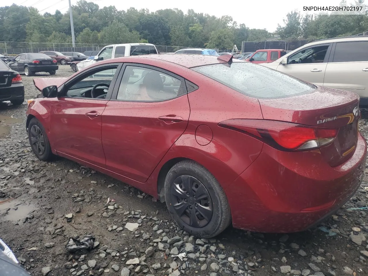 2016 Hyundai Elantra Se VIN: 5NPDH4AE2GH702197 Lot: 72792494