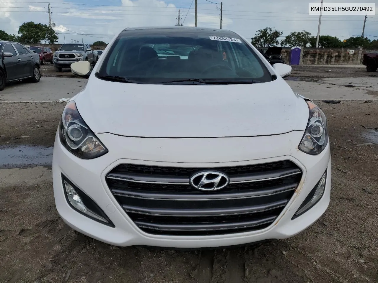 2016 Hyundai Elantra Gt VIN: KMHD35LH5GU270492 Lot: 72853724