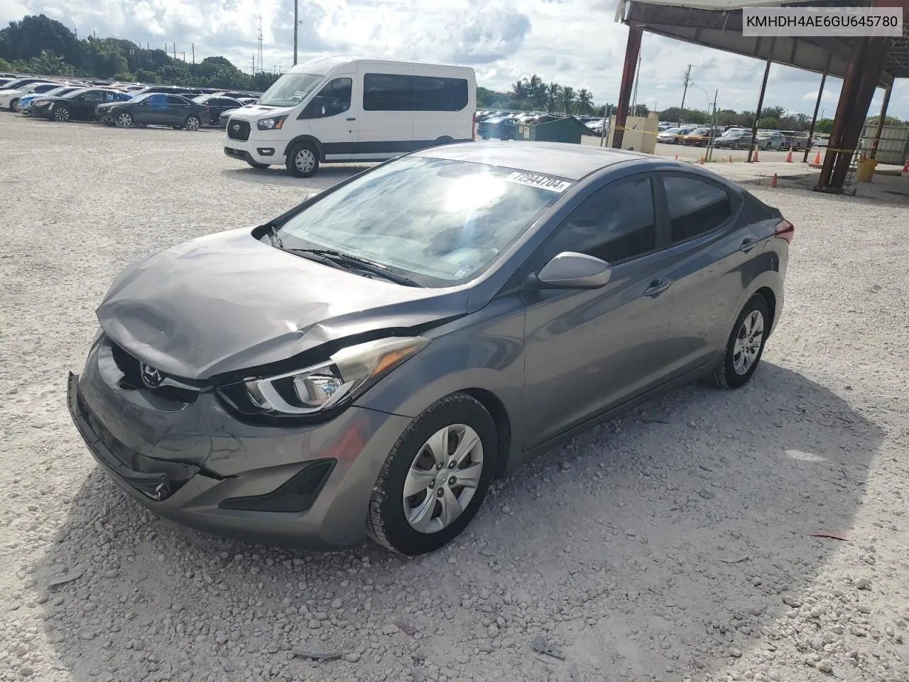 2016 Hyundai Elantra Se VIN: KMHDH4AE6GU645780 Lot: 72944704