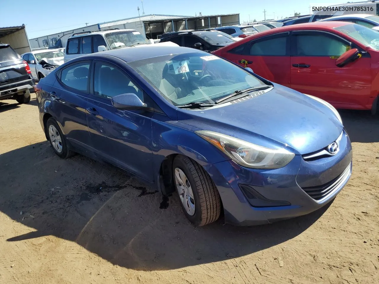 2016 Hyundai Elantra Se VIN: 5NPDH4AE3GH785316 Lot: 73010614