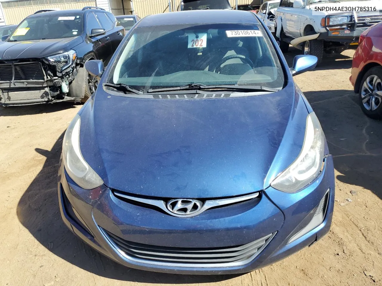 2016 Hyundai Elantra Se VIN: 5NPDH4AE3GH785316 Lot: 73010614