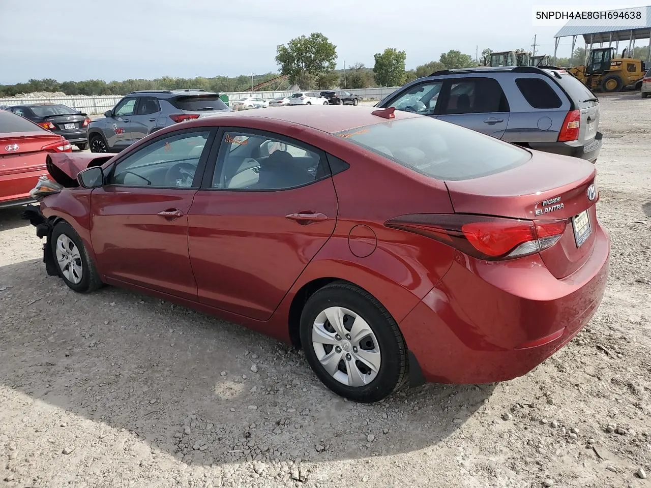 2016 Hyundai Elantra Se VIN: 5NPDH4AE8GH694638 Lot: 73288504