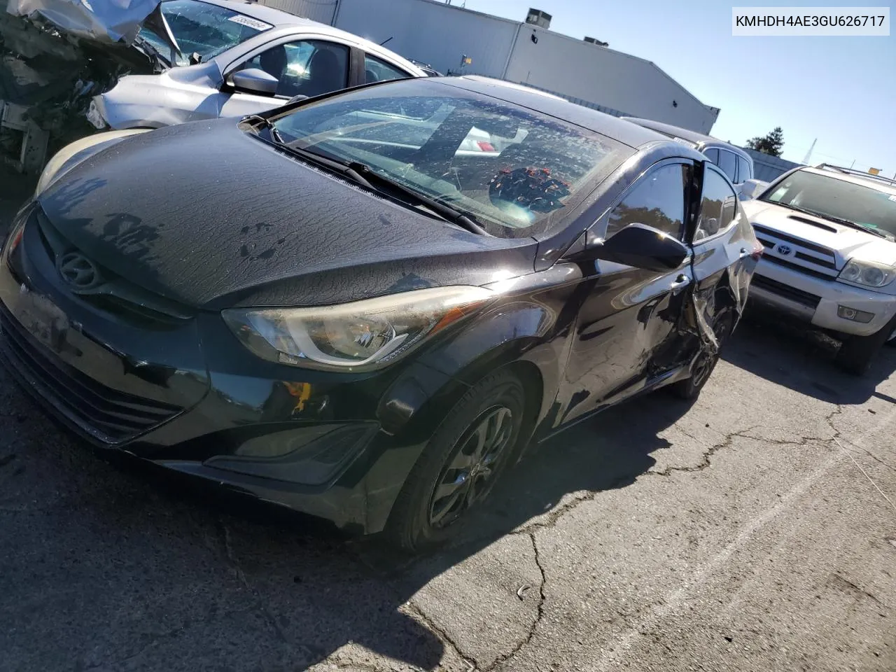 2016 Hyundai Elantra Se VIN: KMHDH4AE3GU626717 Lot: 73571934