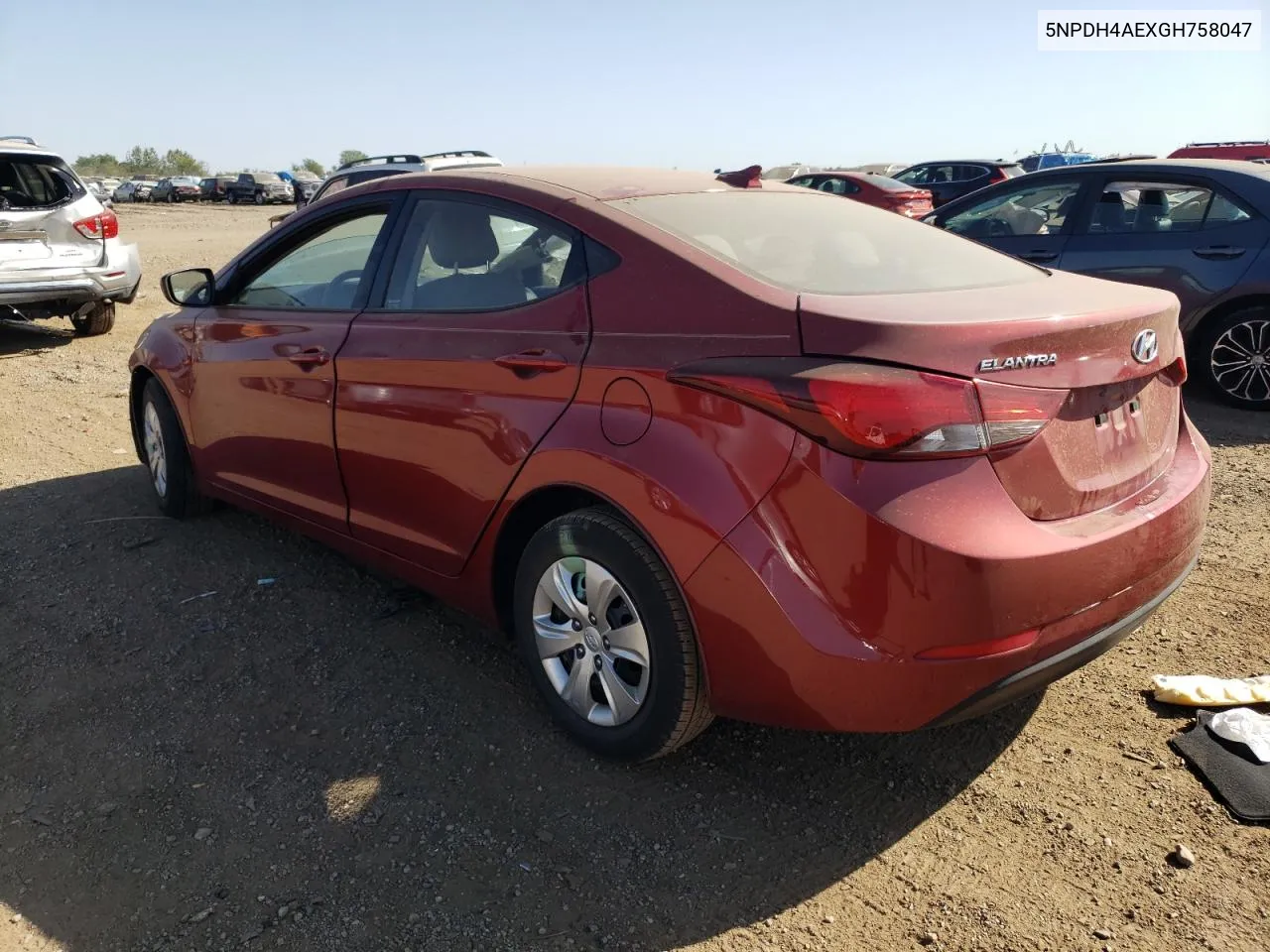 5NPDH4AEXGH758047 2016 Hyundai Elantra Se