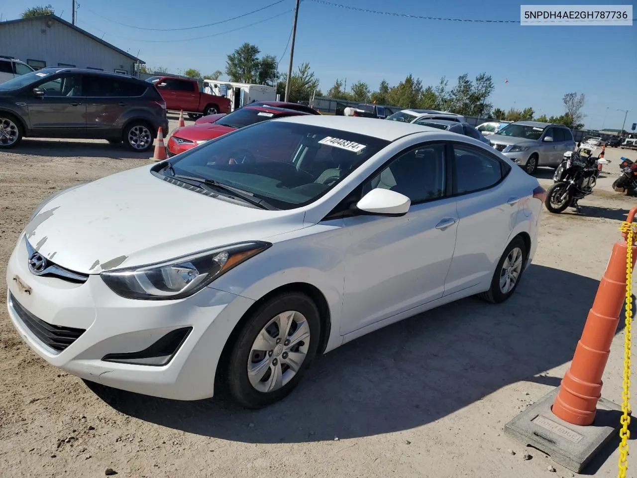 2016 Hyundai Elantra Se VIN: 5NPDH4AE2GH787736 Lot: 74048314