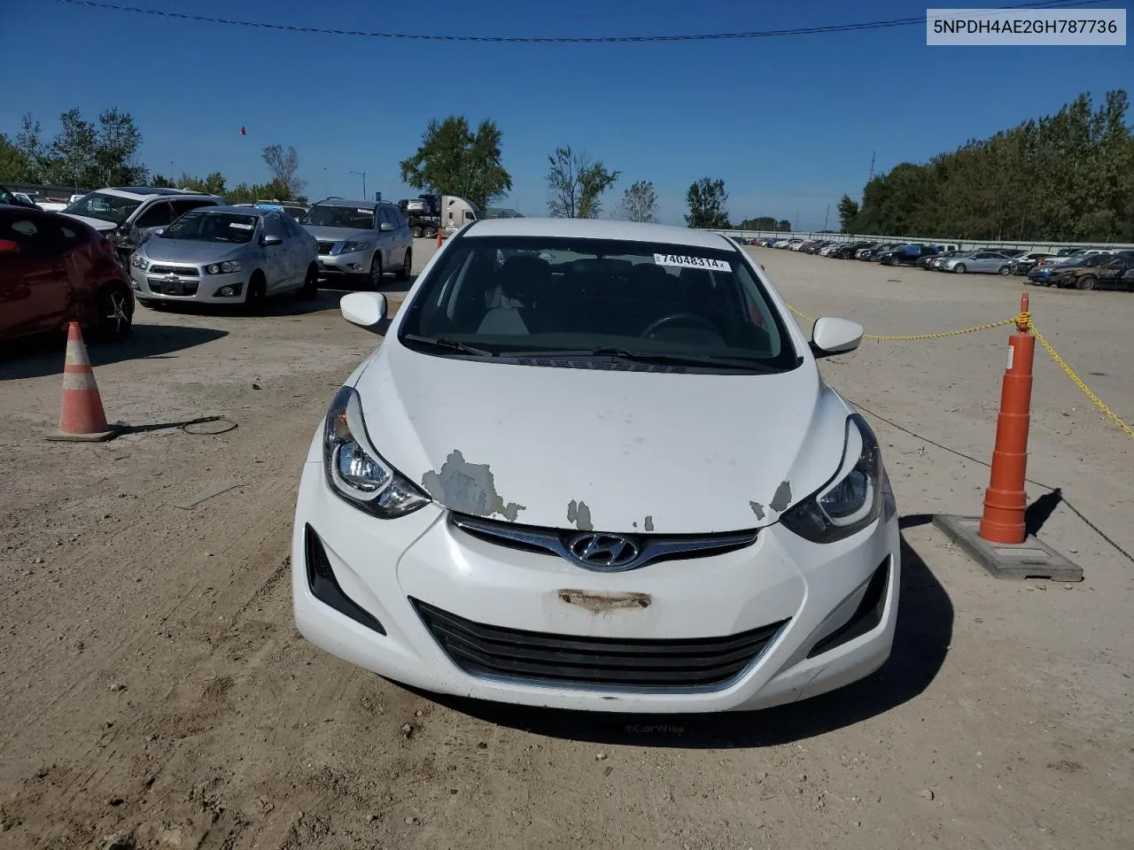 2016 Hyundai Elantra Se VIN: 5NPDH4AE2GH787736 Lot: 74048314