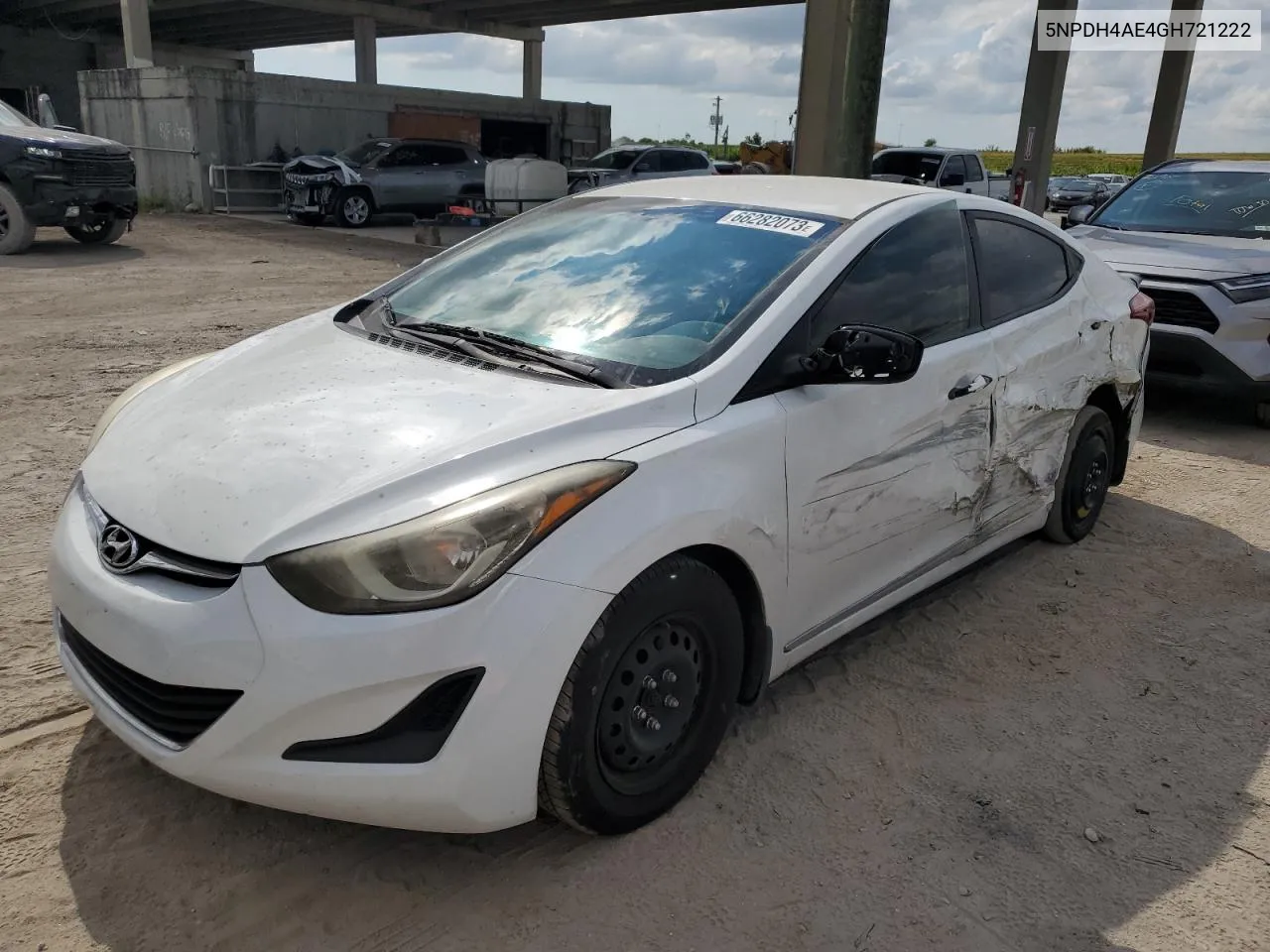 2016 Hyundai Elantra Se VIN: 5NPDH4AE4GH721222 Lot: 74199314