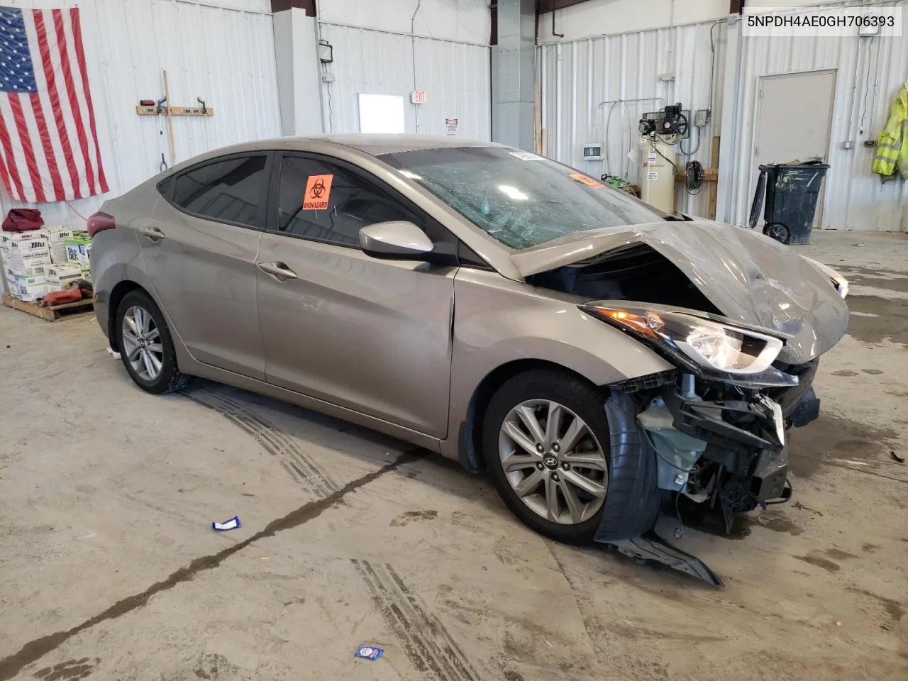 2016 Hyundai Elantra Se VIN: 5NPDH4AE0GH706393 Lot: 74286944