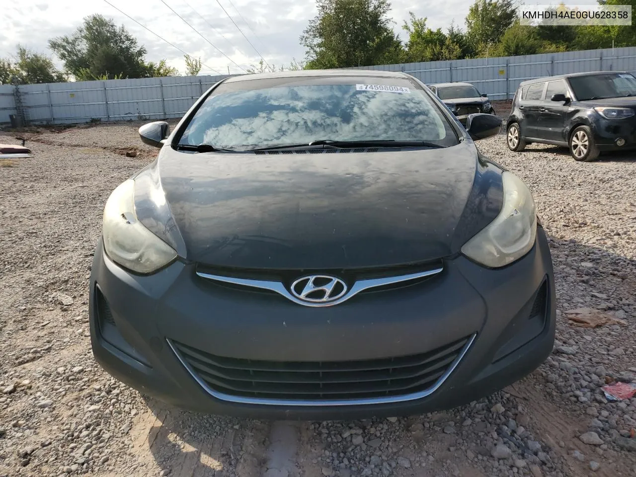 2016 Hyundai Elantra Se VIN: KMHDH4AE0GU628358 Lot: 74598094