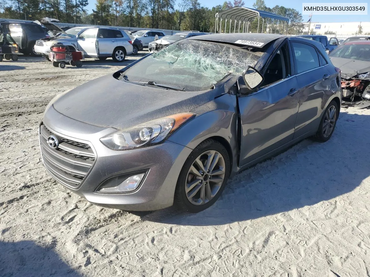 2016 Hyundai Elantra Gt VIN: KMHD35LHXGU303549 Lot: 74973834