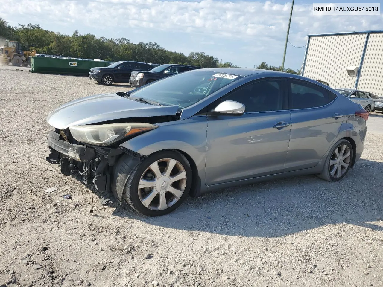 2016 Hyundai Elantra Se VIN: KMHDH4AEXGU545018 Lot: 75205774