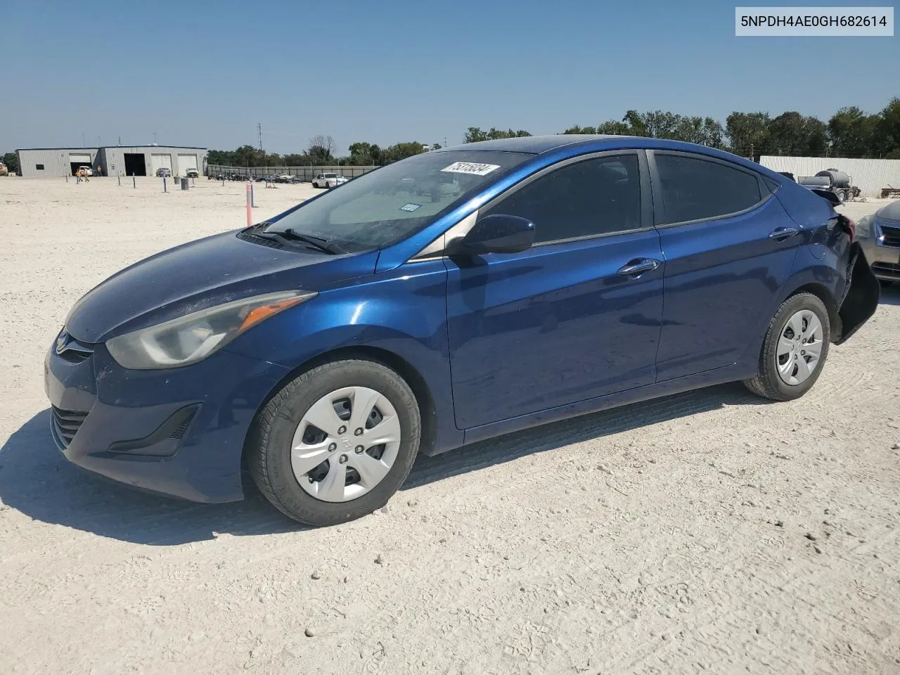 2016 Hyundai Elantra Se VIN: 5NPDH4AE0GH682614 Lot: 75315034