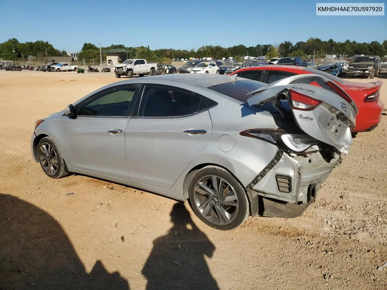 2016 Hyundai Elantra Se VIN: KMHDH4AE7GU597920 Lot: 75555084