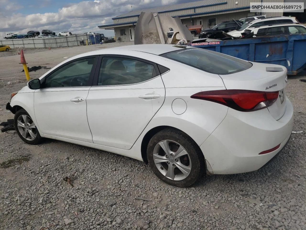 2016 Hyundai Elantra Se VIN: 5NPDH4AE8GH689729 Lot: 75766004