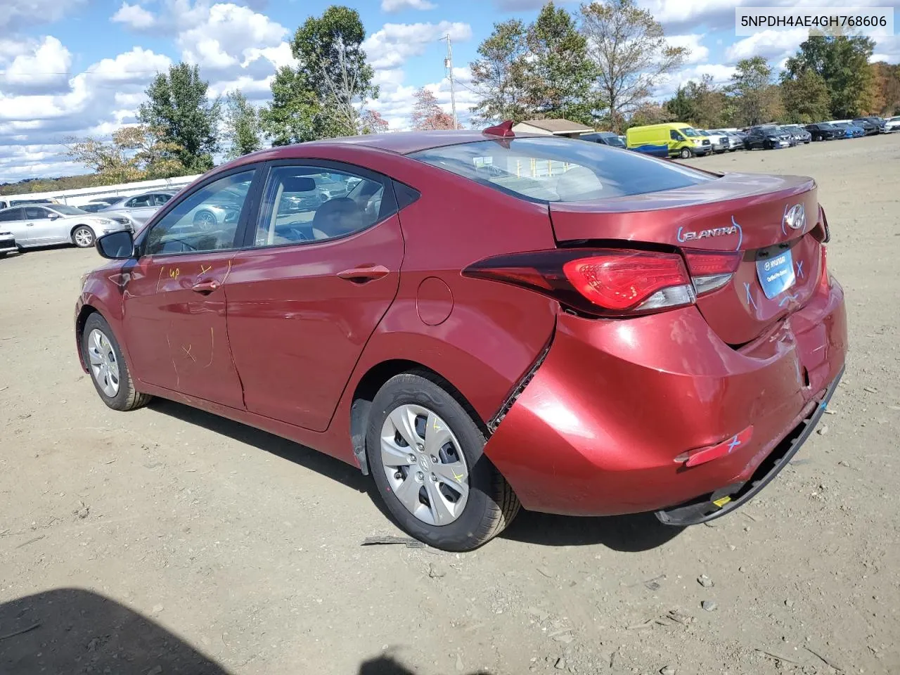 2016 Hyundai Elantra Se VIN: 5NPDH4AE4GH768606 Lot: 75995984