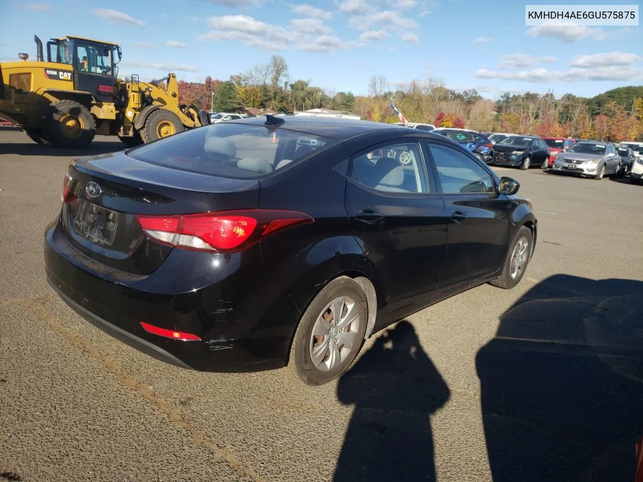 2016 Hyundai Elantra Se VIN: KMHDH4AE6GU575875 Lot: 76032934