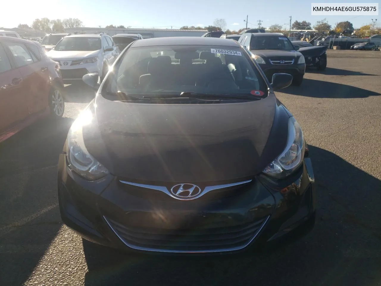 2016 Hyundai Elantra Se VIN: KMHDH4AE6GU575875 Lot: 76032934