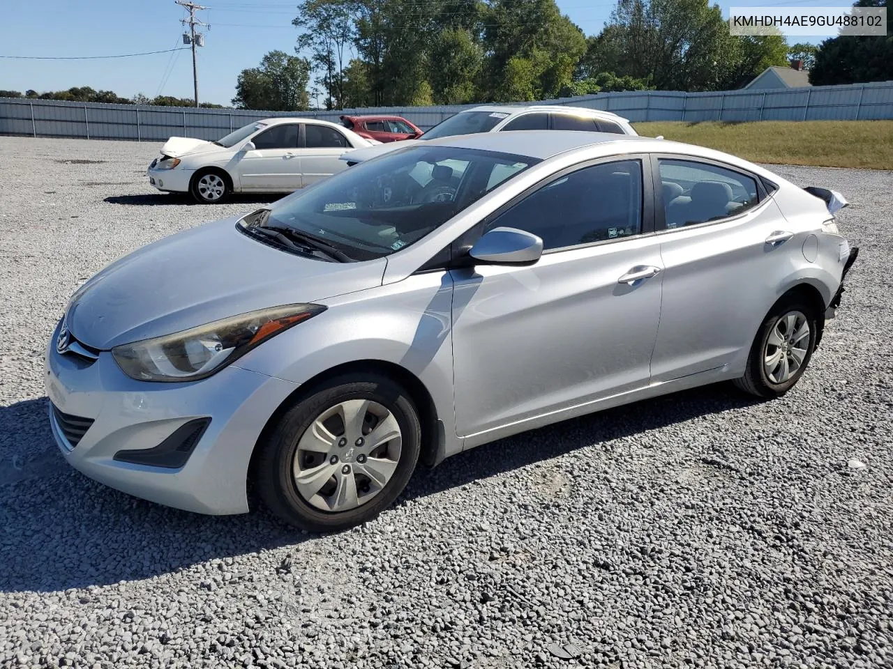 2016 Hyundai Elantra Se VIN: KMHDH4AE9GU488102 Lot: 76236964