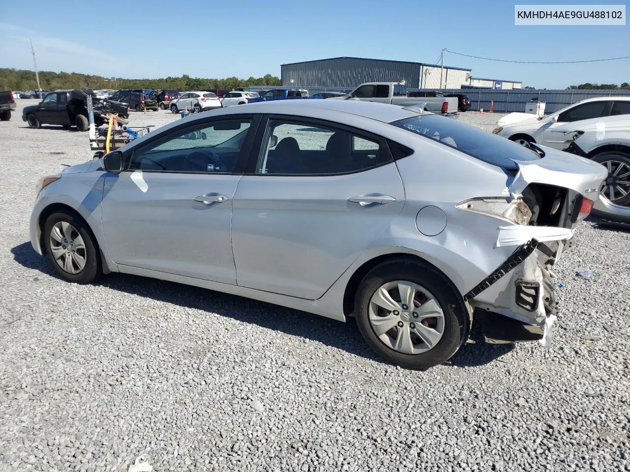 2016 Hyundai Elantra Se VIN: KMHDH4AE9GU488102 Lot: 76236964