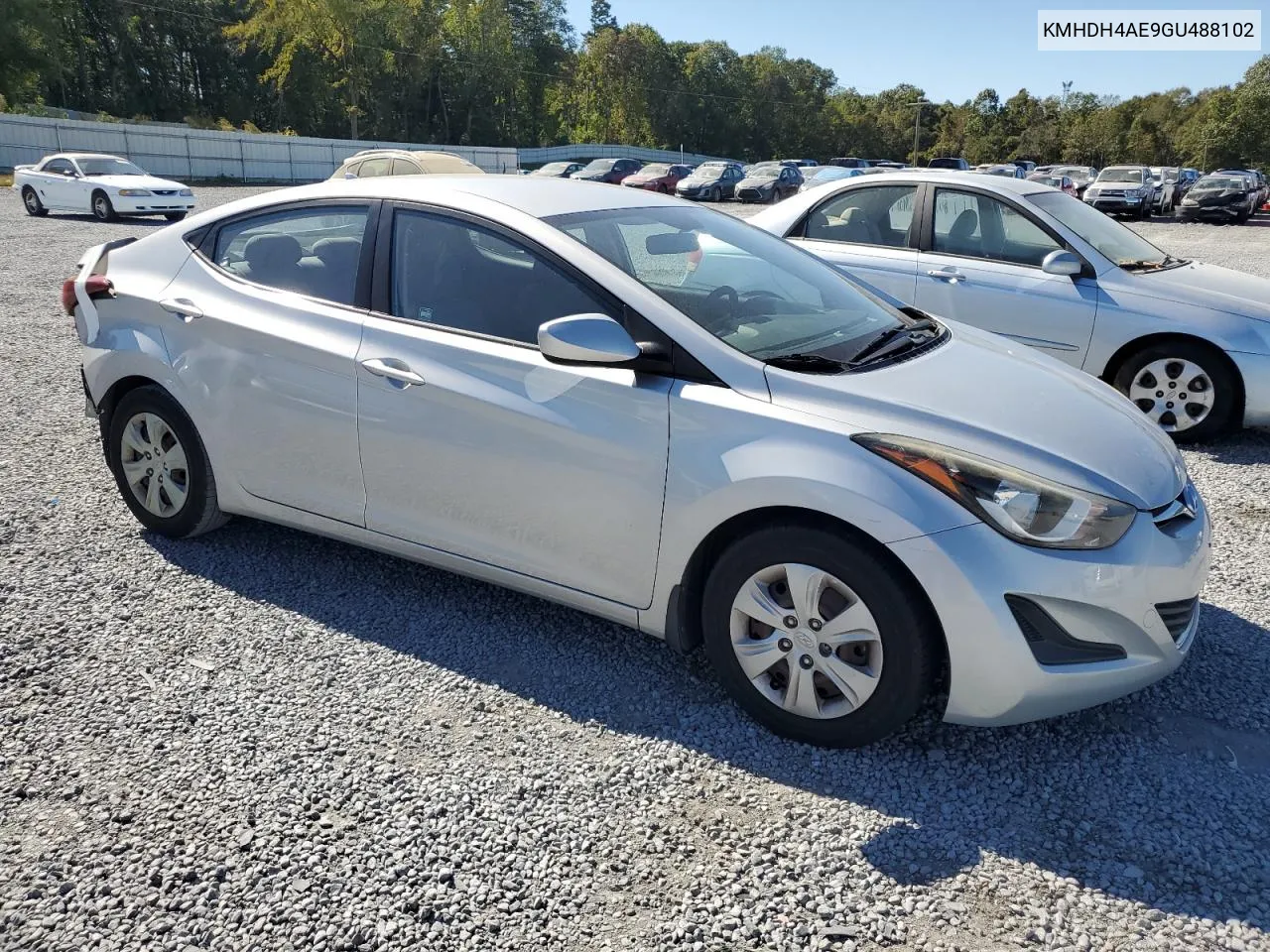 2016 Hyundai Elantra Se VIN: KMHDH4AE9GU488102 Lot: 76236964