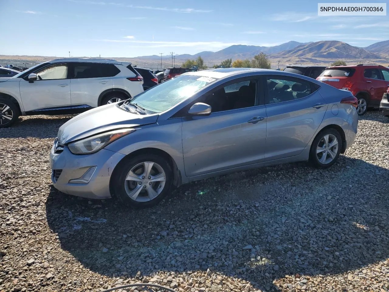 2016 Hyundai Elantra Se VIN: 5NPDH4AE0GH700366 Lot: 76696894