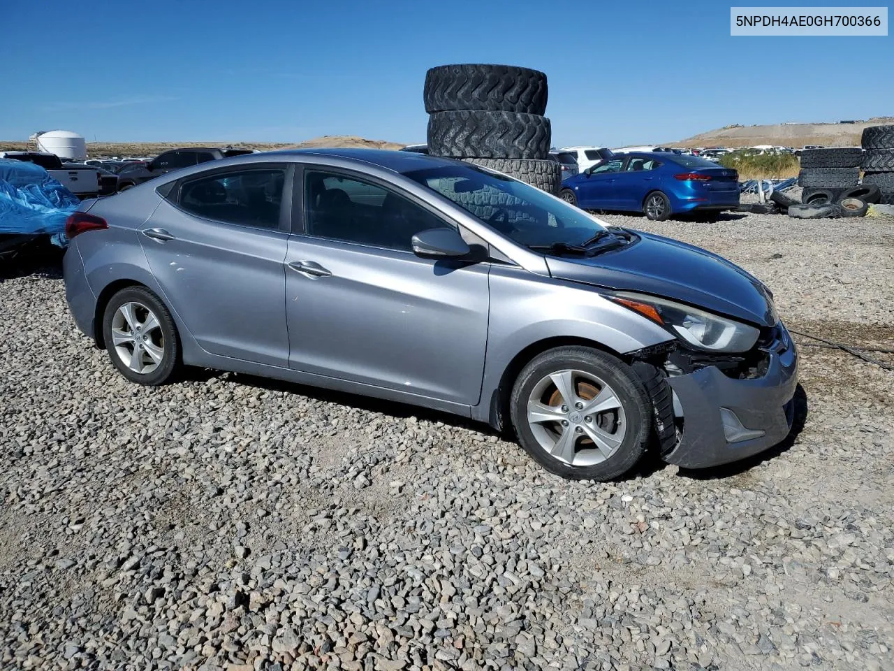 2016 Hyundai Elantra Se VIN: 5NPDH4AE0GH700366 Lot: 76696894