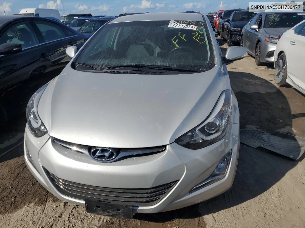 2016 Hyundai Elantra Se VIN: 5NPDH4AE5GH730477 Lot: 77193374