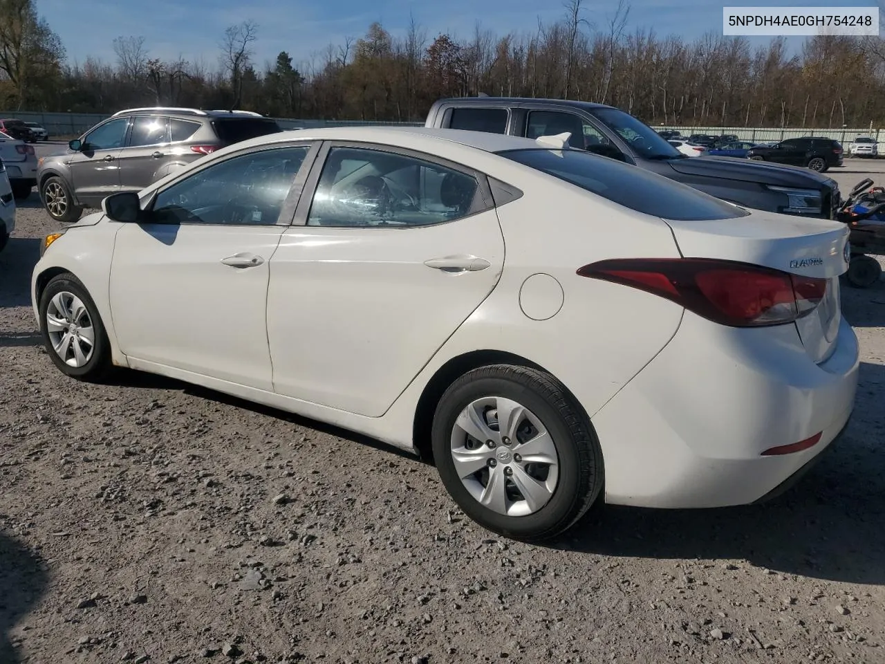 2016 Hyundai Elantra Se VIN: 5NPDH4AE0GH754248 Lot: 77394944