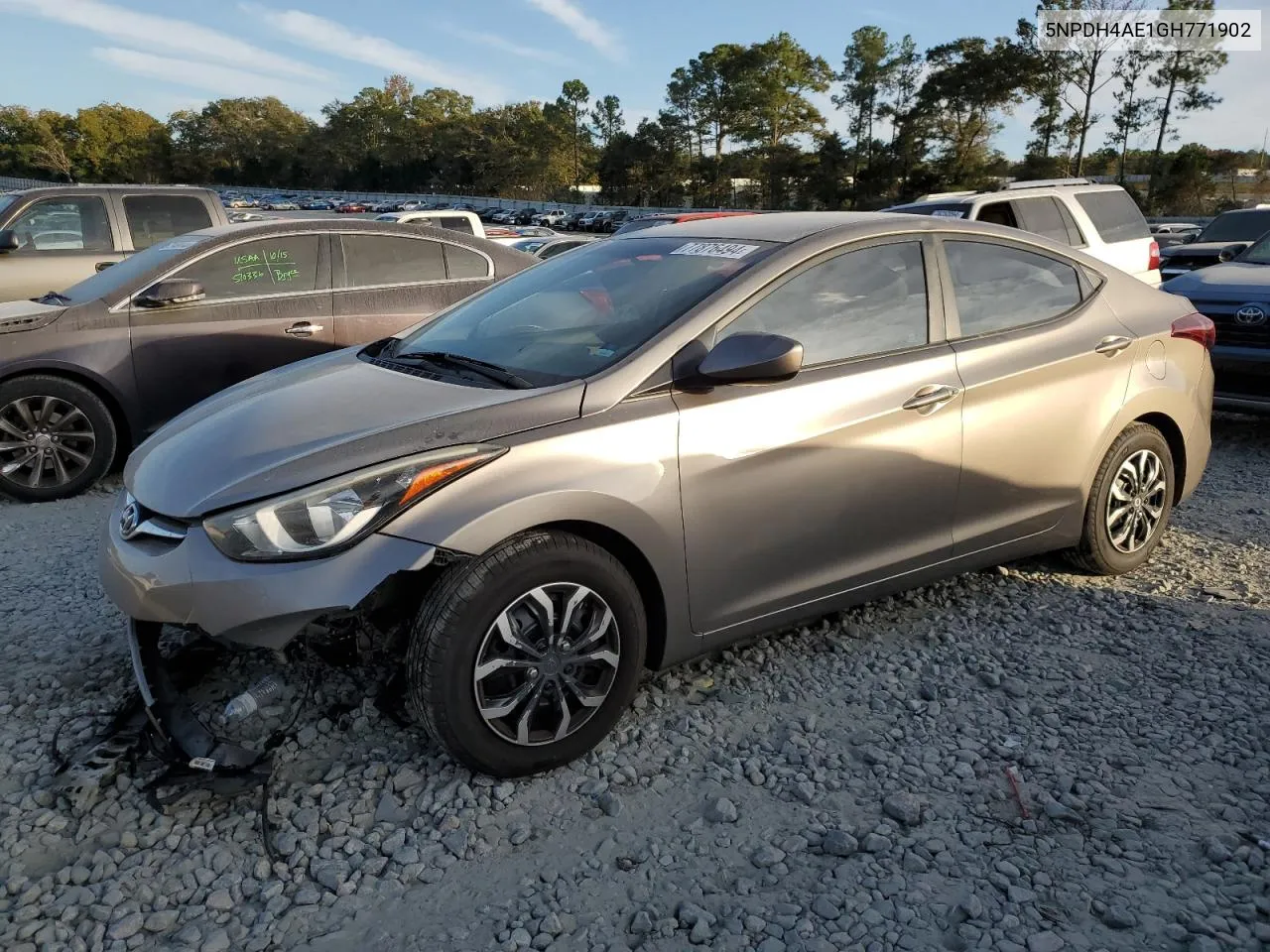 2016 Hyundai Elantra Se VIN: 5NPDH4AE1GH771902 Lot: 77876494