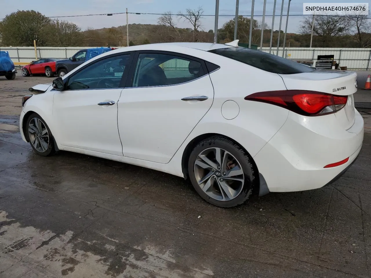 2016 Hyundai Elantra Se VIN: 5NPDH4AE4GH674676 Lot: 77965234