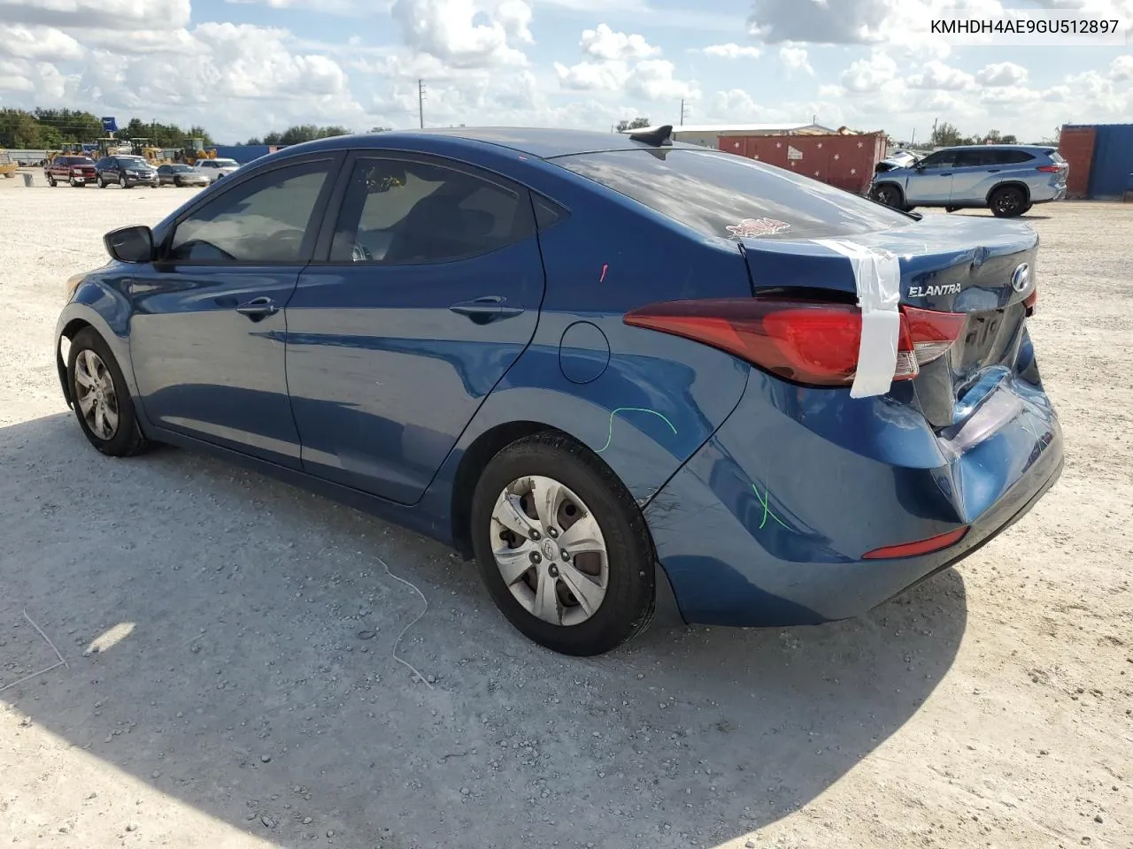 2016 Hyundai Elantra Se VIN: KMHDH4AE9GU512897 Lot: 80073254