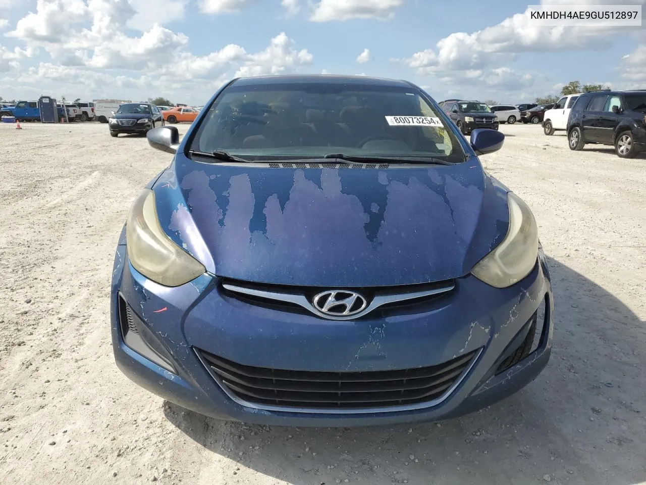 2016 Hyundai Elantra Se VIN: KMHDH4AE9GU512897 Lot: 80073254