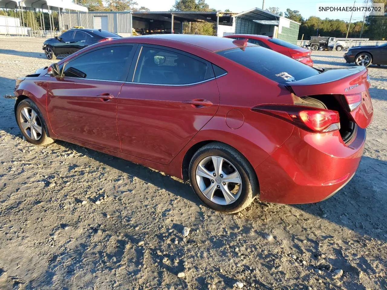 2016 Hyundai Elantra Se VIN: 5NPDH4AE5GH736702 Lot: 80824764