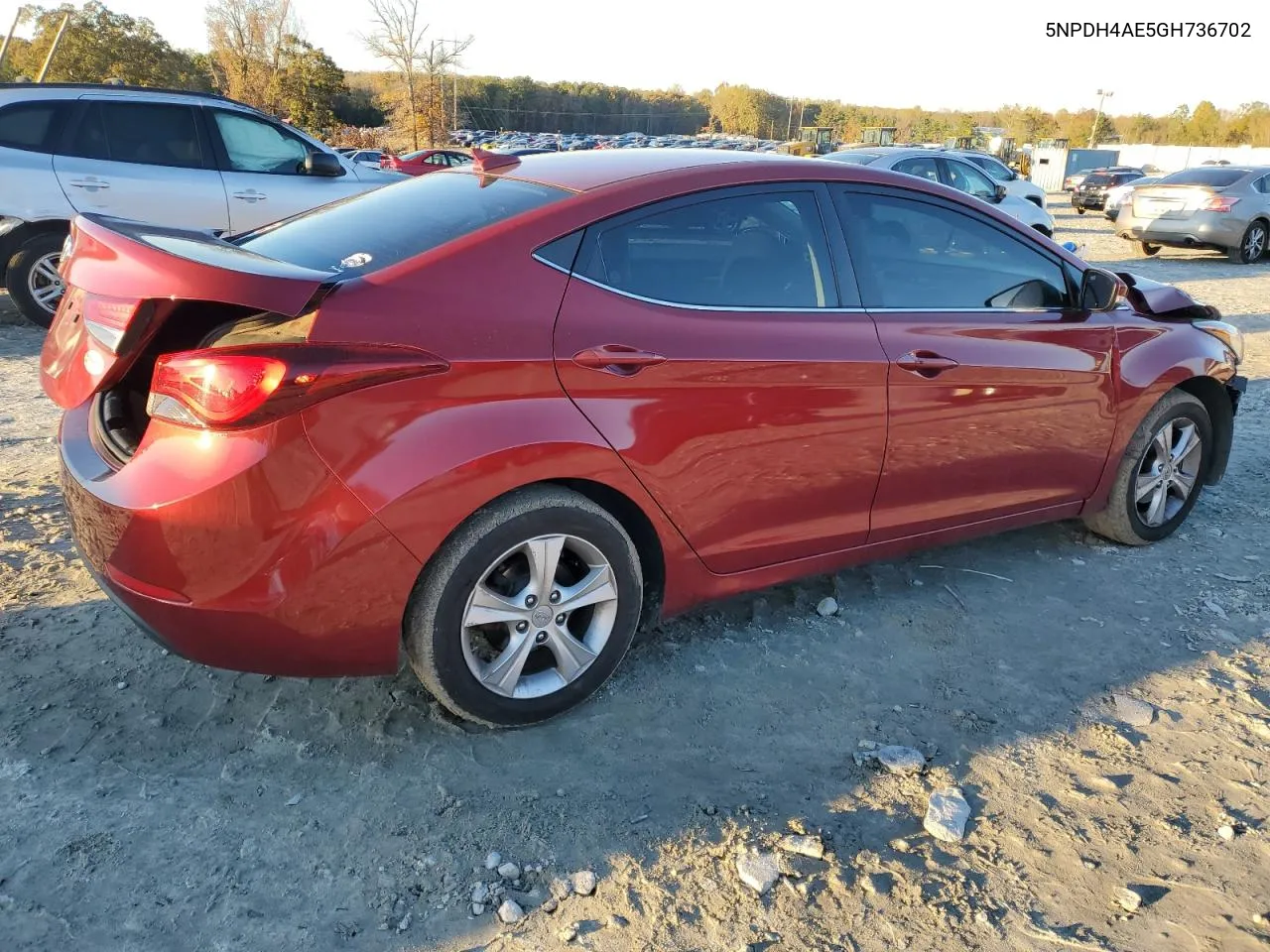 2016 Hyundai Elantra Se VIN: 5NPDH4AE5GH736702 Lot: 80824764