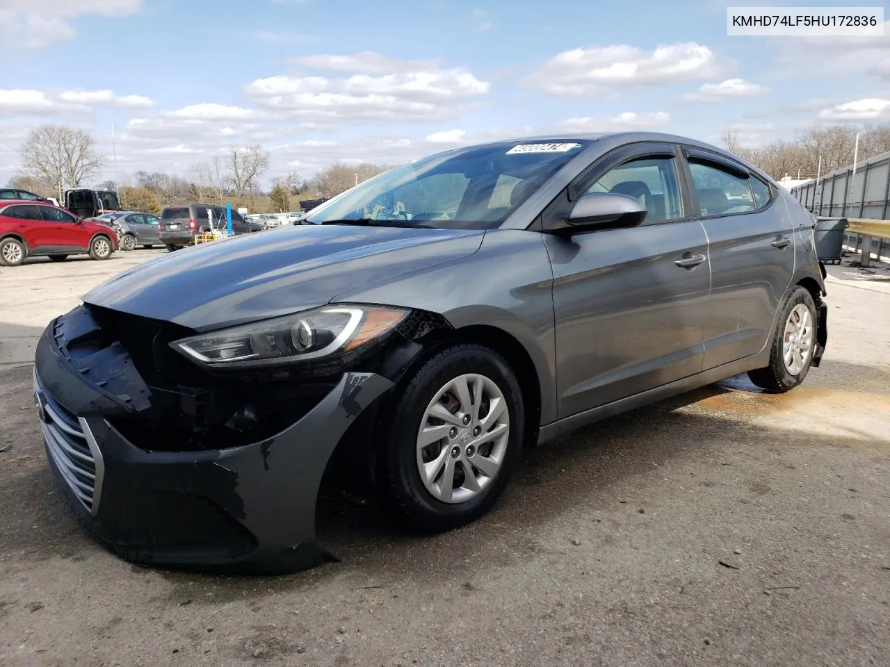 2017 Hyundai Elantra Se VIN: KMHD74LF5HU172836 Lot: 54240024