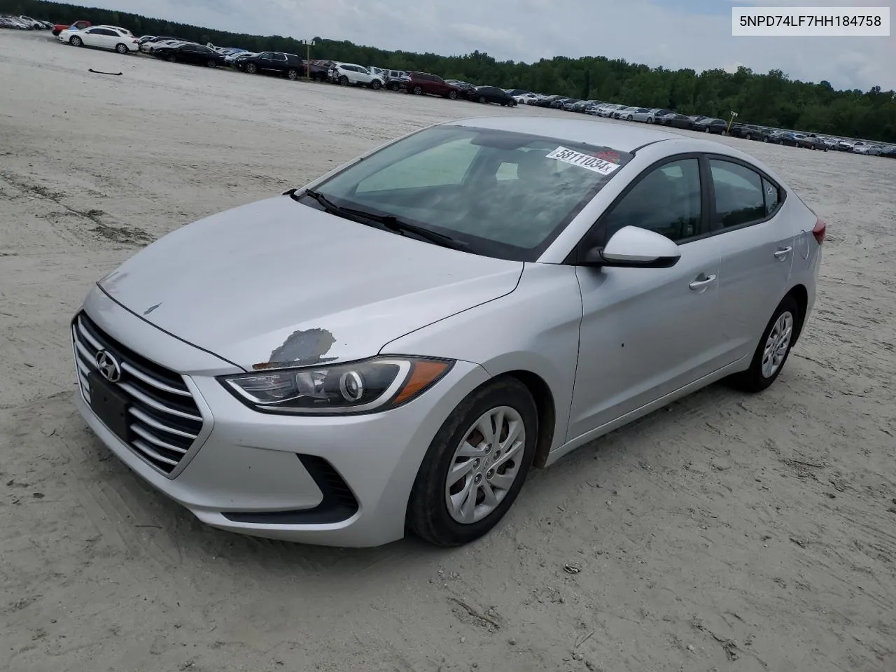 5NPD74LF7HH184758 2017 Hyundai Elantra Se