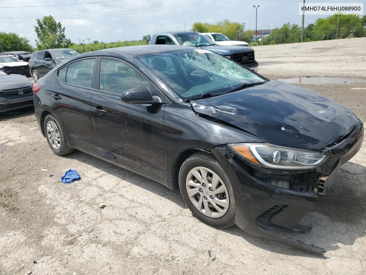 2017 Hyundai Elantra Se VIN: KMHD74LF6HU088900 Lot: 62394814