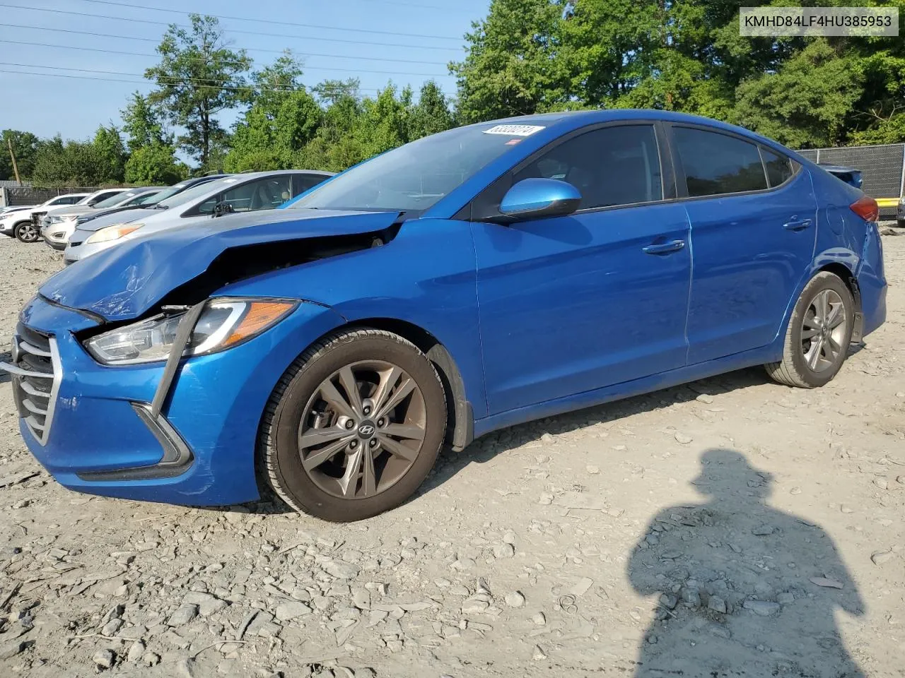 KMHD84LF4HU385953 2017 Hyundai Elantra Se