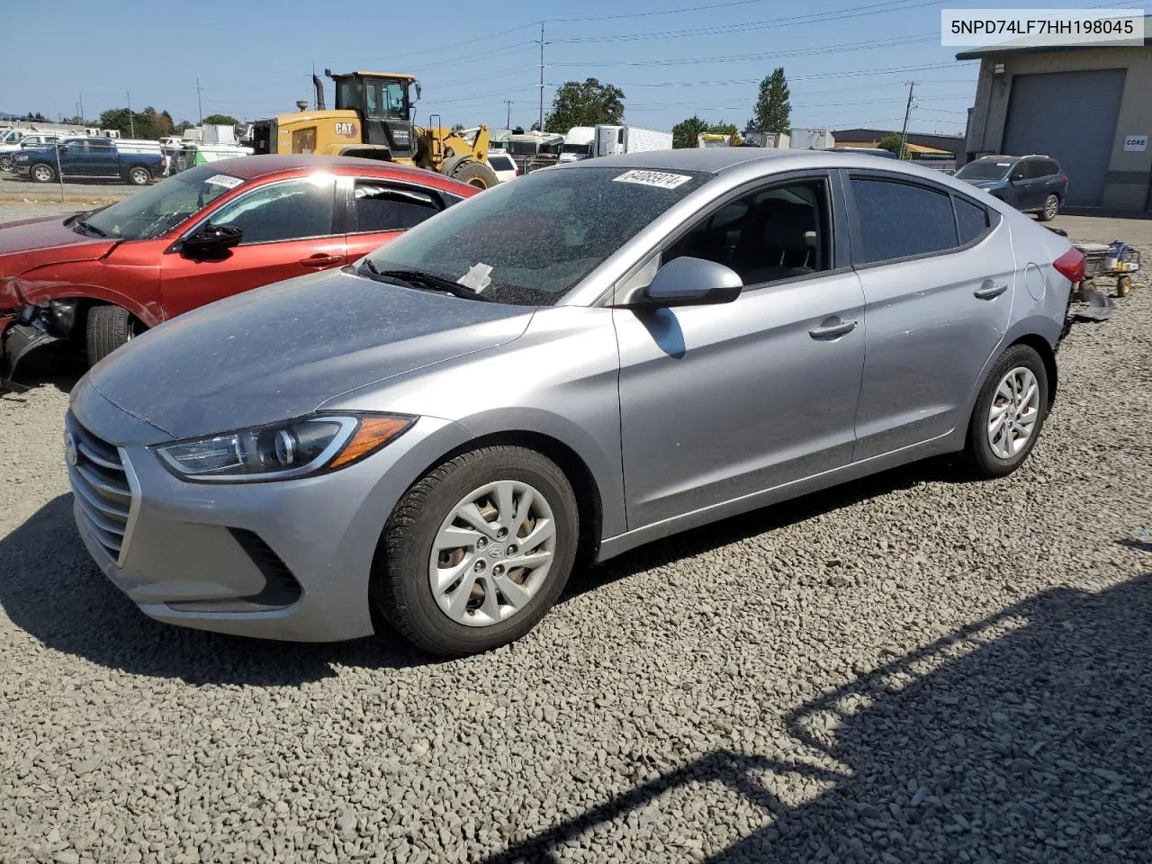 2017 Hyundai Elantra Se VIN: 5NPD74LF7HH198045 Lot: 64085974