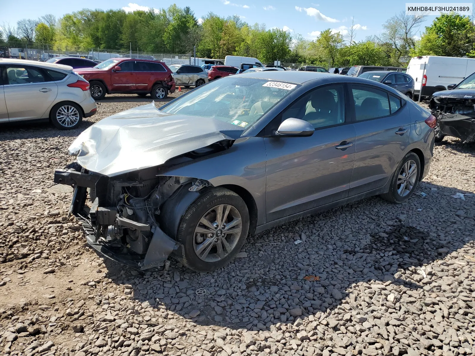 KMHD84LF3HU241889 2017 Hyundai Elantra Se