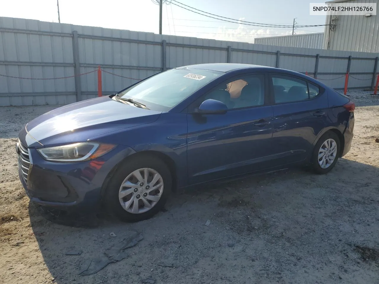 2017 Hyundai Elantra Se VIN: 5NPD74LF2HH126766 Lot: 65936234