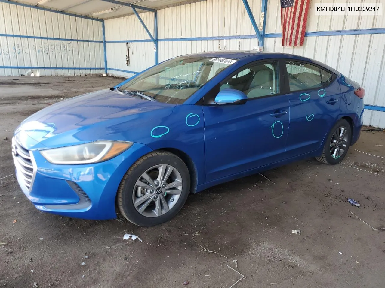 KMHD84LF1HU209247 2017 Hyundai Elantra Se