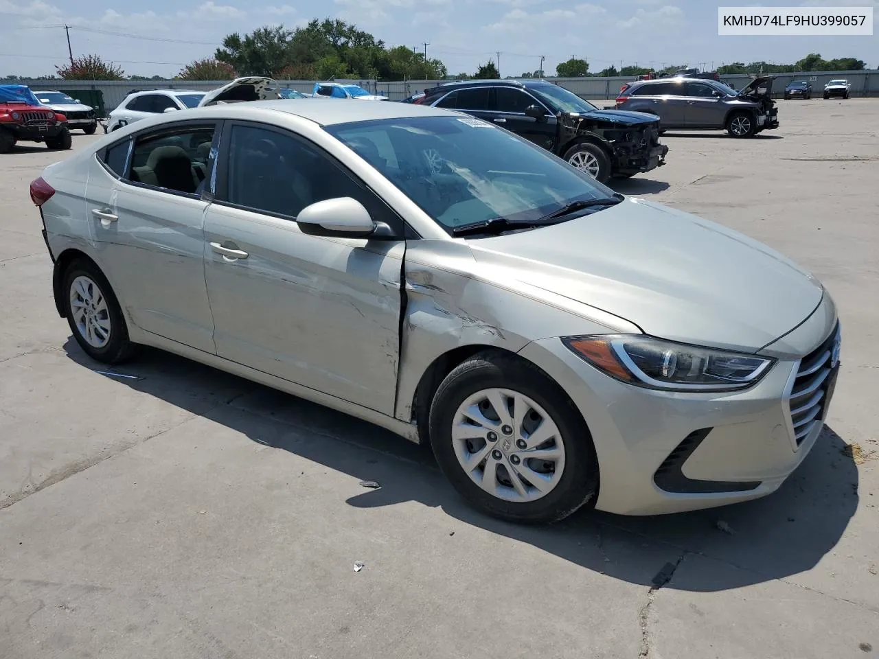 2017 Hyundai Elantra Se VIN: KMHD74LF9HU399057 Lot: 66099164