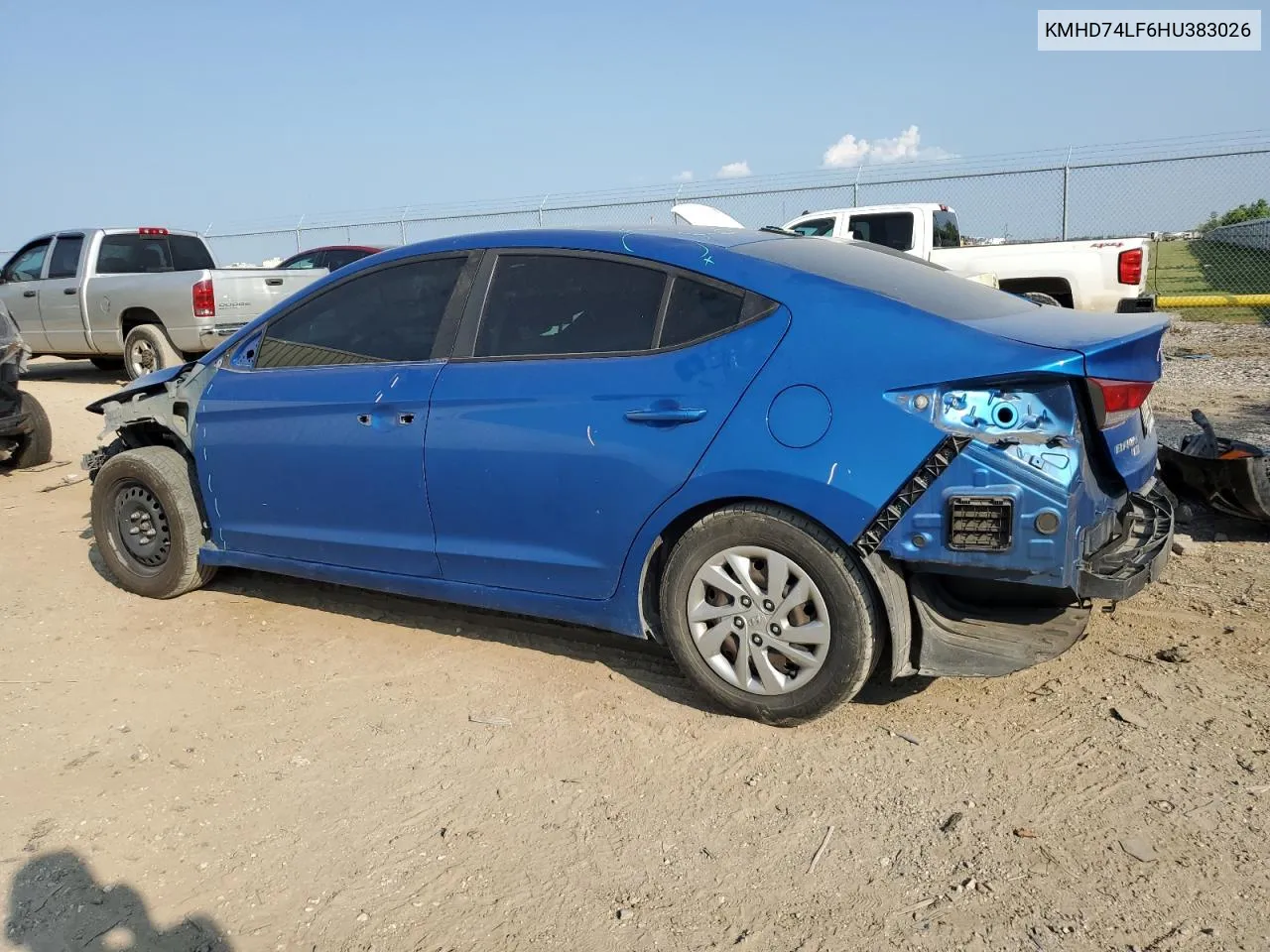 2017 Hyundai Elantra Se VIN: KMHD74LF6HU383026 Lot: 66792874