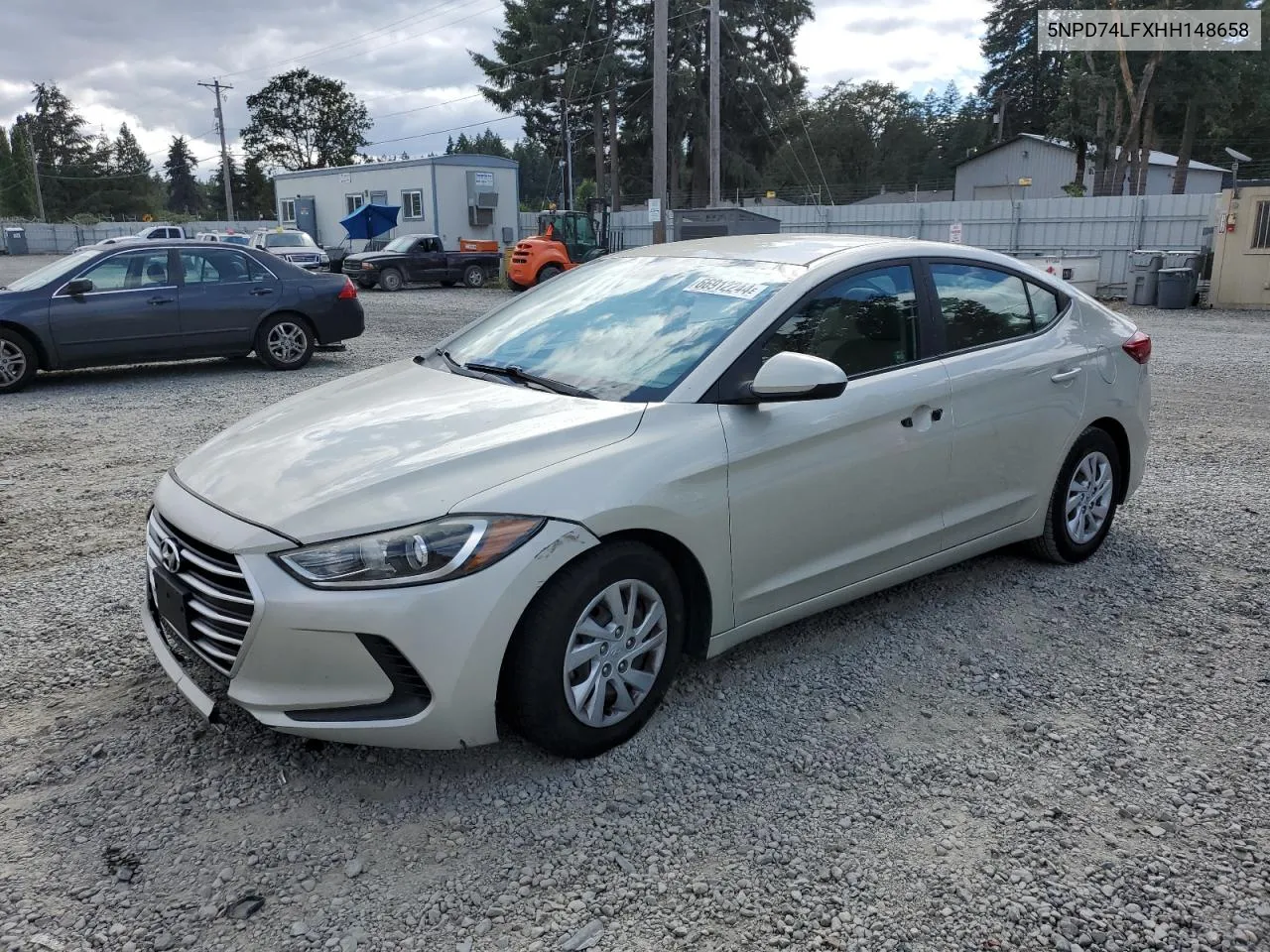 2017 Hyundai Elantra Se VIN: 5NPD74LFXHH148658 Lot: 66912244