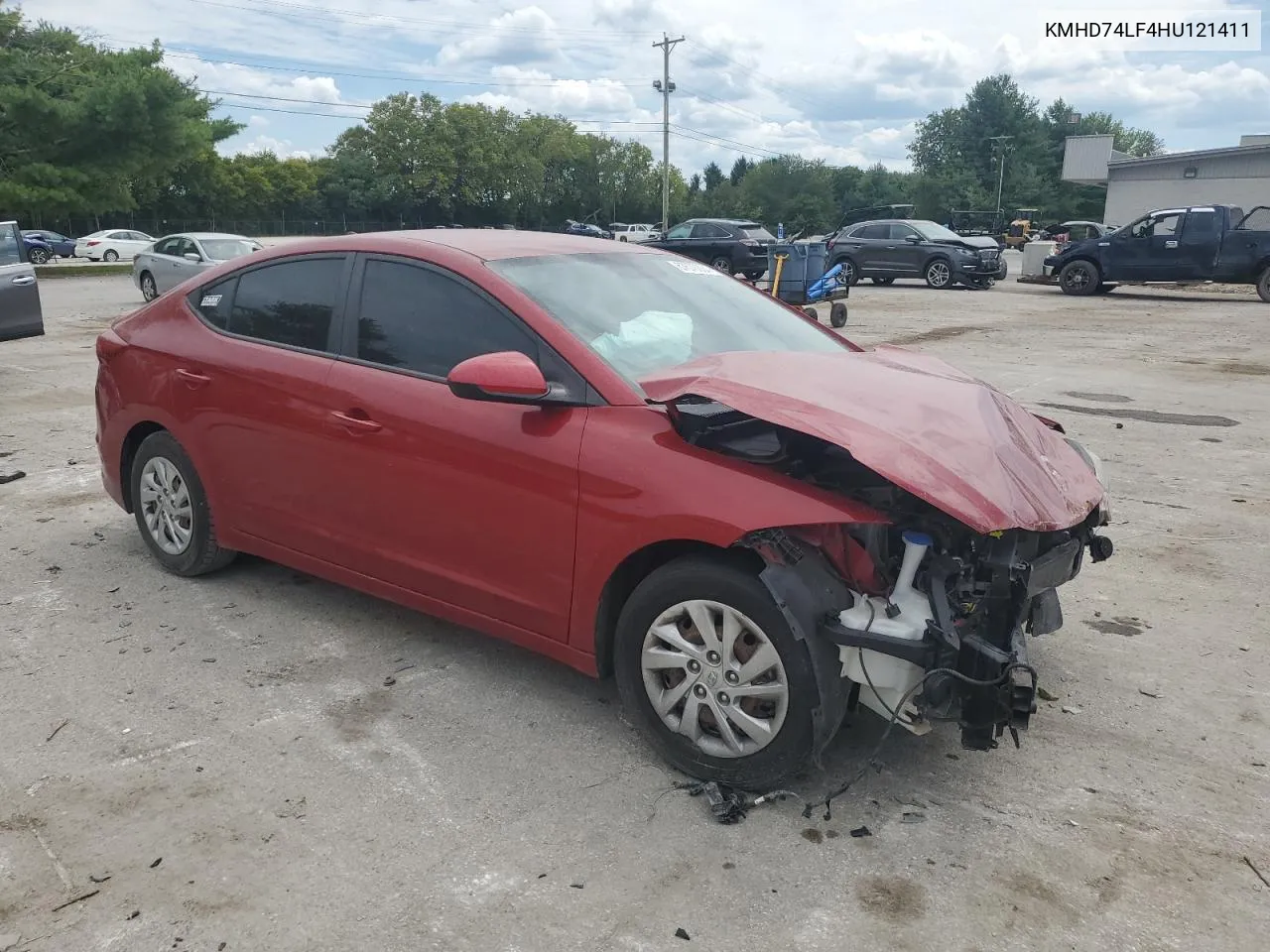 KMHD74LF4HU121411 2017 Hyundai Elantra Se