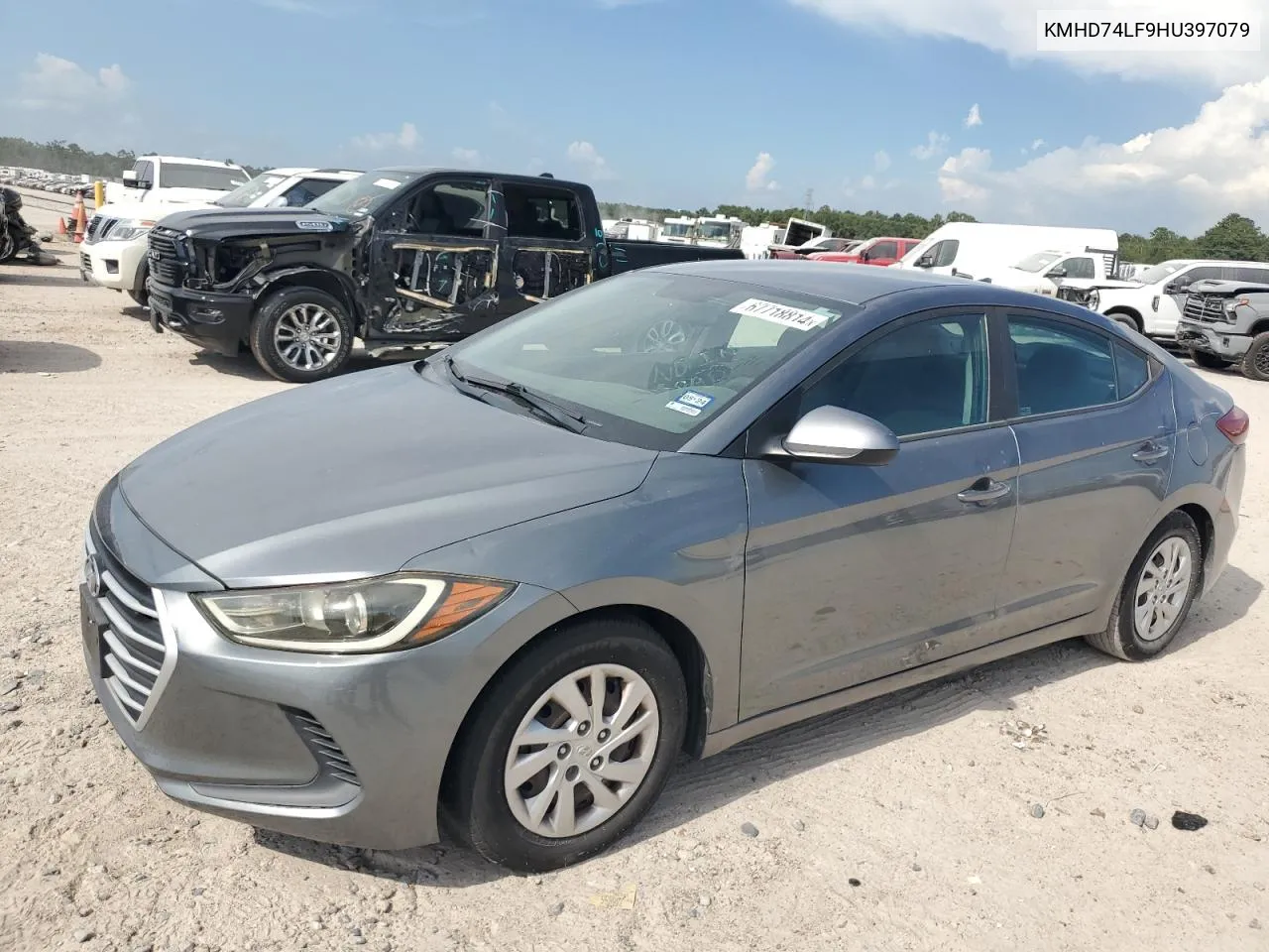 KMHD74LF9HU397079 2017 Hyundai Elantra Se